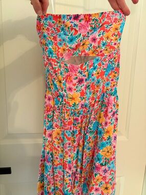 Sky to Moon Floral Mini Dress in Multi-Color